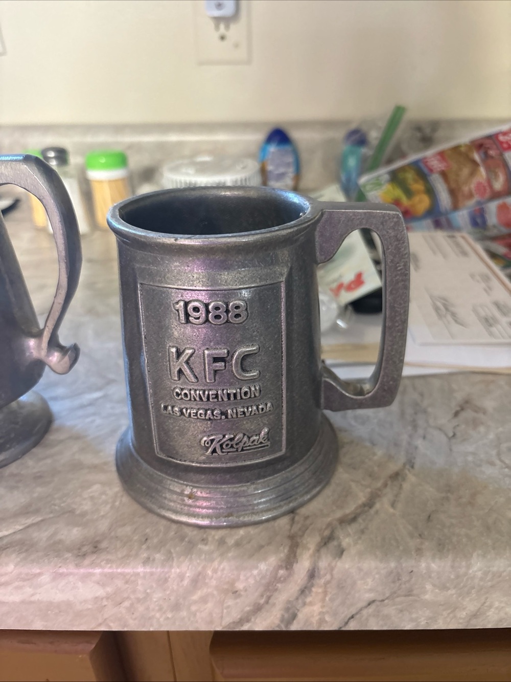 1988 KFC Convention Collectible Pewter-Gray Tankard Mug